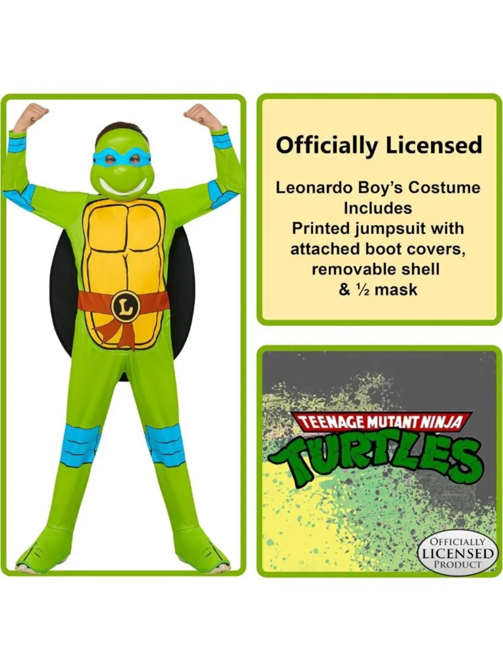 Teenage Mutant Ninja Turtles Leonardo Kids Costume - Fun Party Outfit for Boys